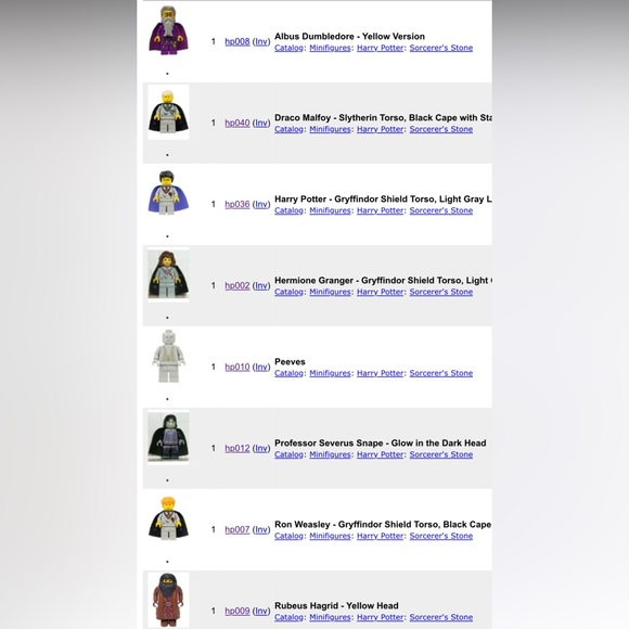 Lego Harry Potter Minifigures to Set 4709 Hogwarts Castle - Picture 9 of 9